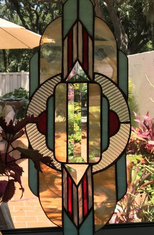 Art Deco Stained Glass Art Panel MADE-to-ORDER - Image 6