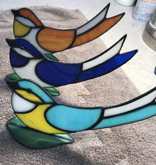 Colorful Bird on Stand Stained Glass Art - Made-to-Order, Free Shipping - Image 5