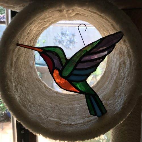 Stained Glass Hummingbird large  MADE-TO-ORDER