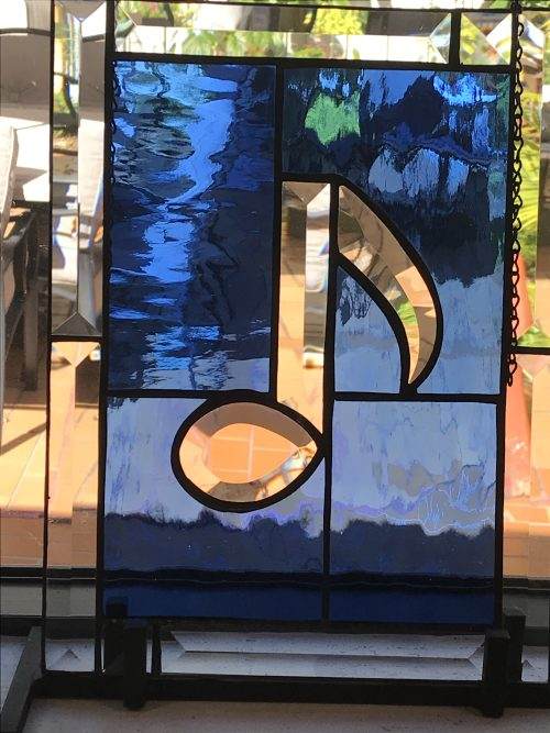 Music Note Stained Glass Panel, Free Shipping - Image 3