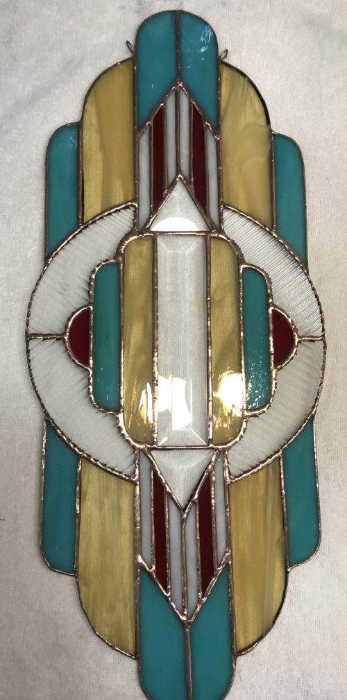 Art Deco Stained Glass Art Panel MADE-to-ORDER - Image 10