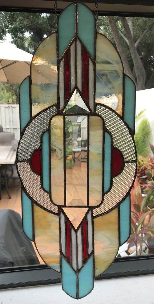 Art Deco Stained Glass Art Panel MADE-to-ORDER - Image 9