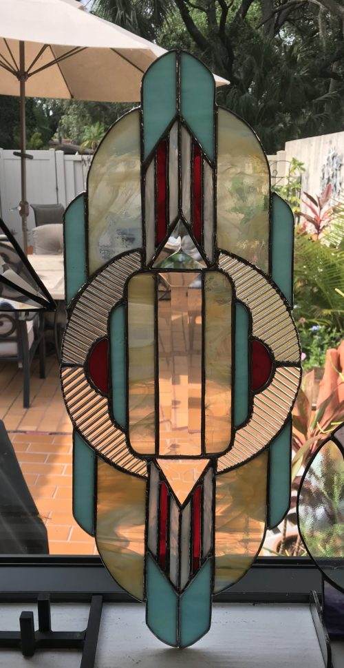 Art Deco Stained Glass Art Panel MADE-to-ORDER - Image 5