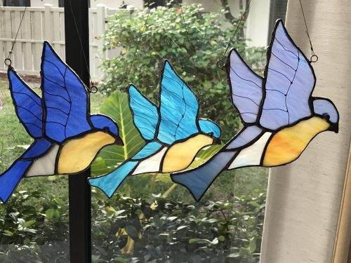 Stained Glass Flying Bird MADE-TO-ORDER