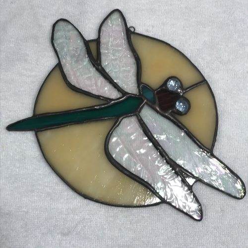 Dragonfly Stained Glass Suncatcher in stock