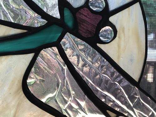 Dragonfly Stained Glass Suncatcher in stock - Image 4