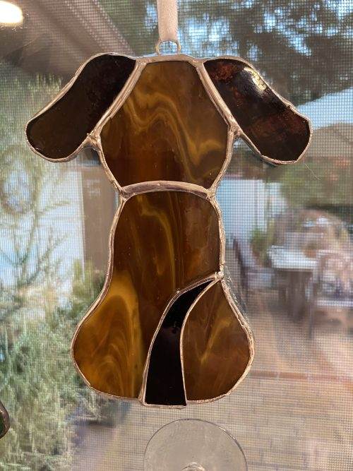 Dog wagging his tail Stained Glass MADE-TO-ORDER - Image 4