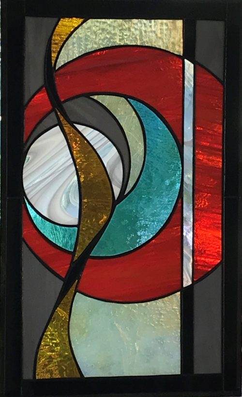 Twisted Ribbon Abstract - Stained Glass Art Free Shipping - Image 3