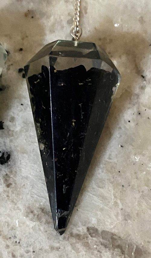 Black Tourmaline Orgonite six sided Pendulum NEW - Image 3