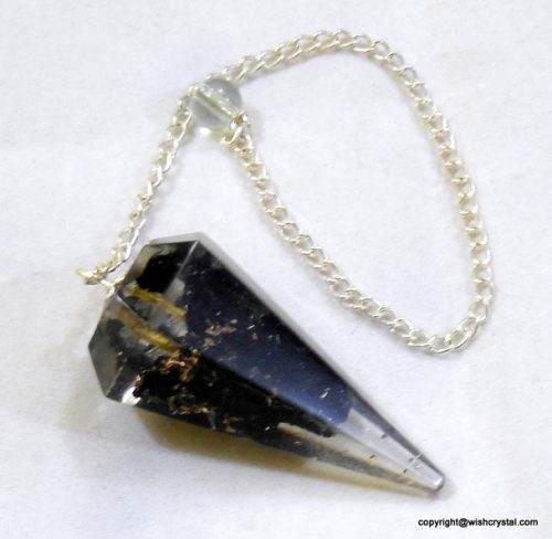 Black Tourmaline Orgonite six sided Pendulum NEW