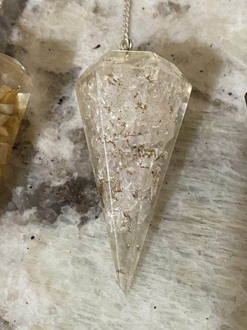 Quartz Orgonite six sided Pendulum NEW - Image 3