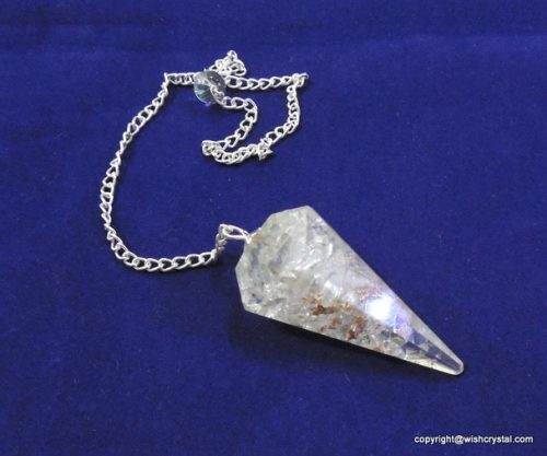 Quartz Orgonite six sided Pendulum NEW