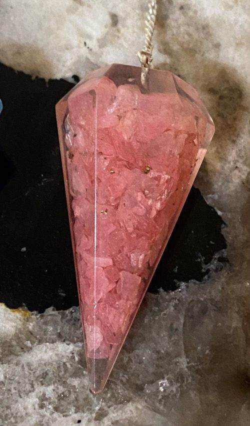 Rose Quartz  Orgonite six sided Pendulum NEW - Image 3