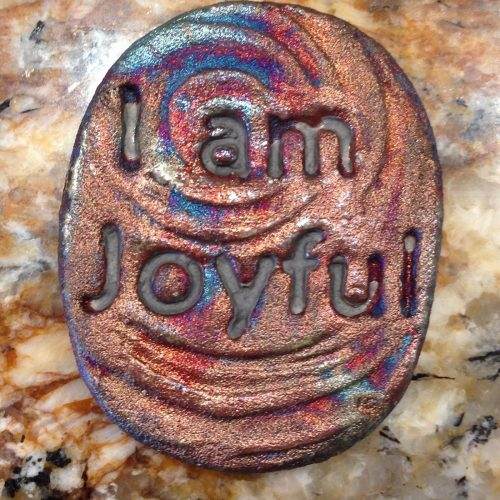 (2) Dragonfly Medallions "I am Joyful" Raku Pottery NEW - Image 4