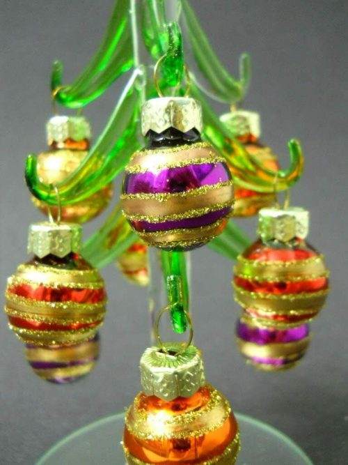 Glass Christmas Tree with Ornaments ON SALE - Image 5