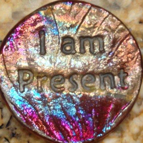 (2) Hummingbird Medallions "I am Present" Raku Pottery NEW - Image 4