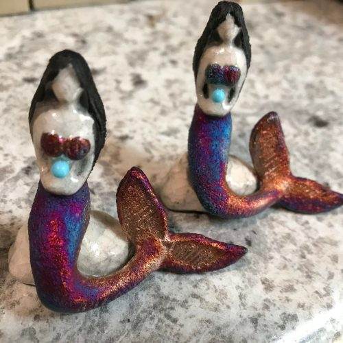 Mermaid Raku Pottery Spirit Friends by artist Jeremy Diller (1)  - NEW - Image 3