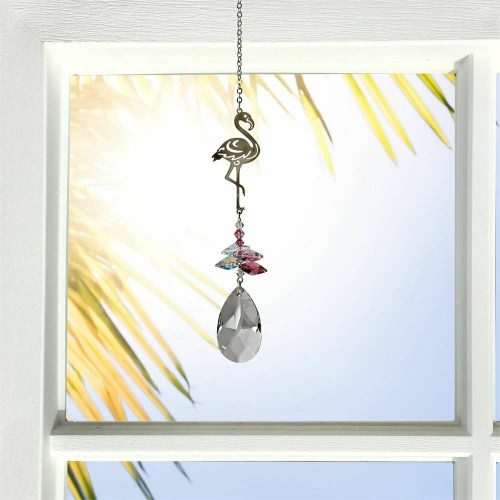 Crystal  Fantasy Pink Flamingo Suncatcher NEW - Image 3