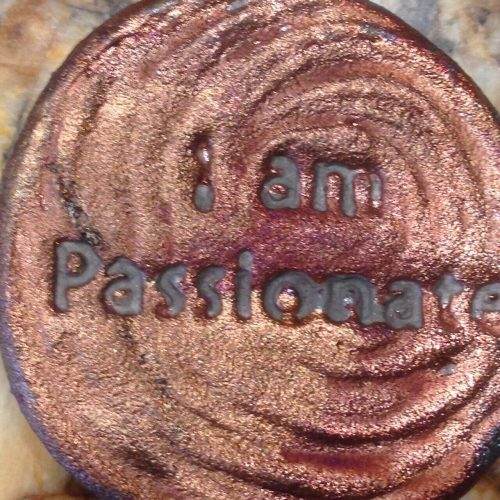 (2) Wolf Medallions "I am Passionate" Raku Pottery NEW - Image 5